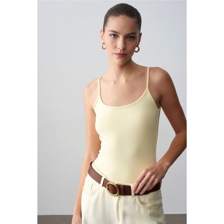 Slim Fit Mouwloze Cami Blouse