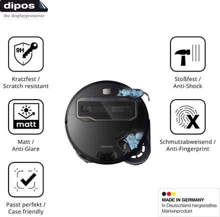 dipos – 2x Matte Pantserfolie geschikt voor Roborock Saros Z70 | 9H Screenprotector