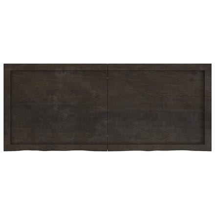 vidaXL - Wandschap - behandeld - massief - eikenhout - donkerbruin