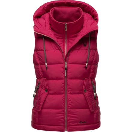 Marikoo dames gewatteerd vest – Taisaa, licht met capuchon & snackvak
