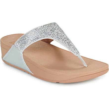 Fitflop Lulu Crystal Embellished Toe Post Sandalen Zilver EU 39 Vrouw