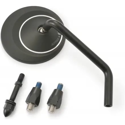 Achteruitkijkspiegel type-r/stam rechts, alu-markering e, 3 adapters Daytona