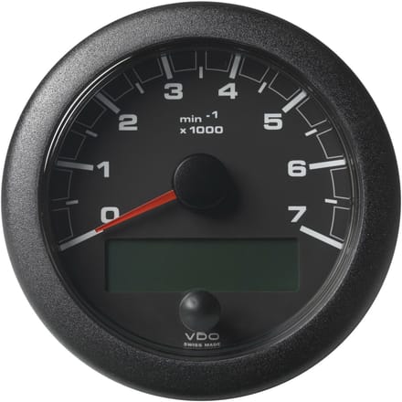 VDO OCL Toerenteller 7.000 RPM 85mm Zwart