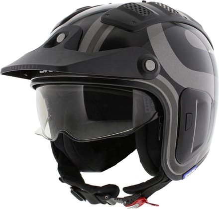 Shark X-Drak 2 Trail Helm Thrust-R glans antraciet zwart XS - Motorhelm Scooterhelm