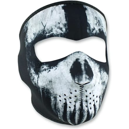 Motorfiets bivakmuts Zan Headgear full face skull ghost