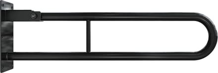 Opklapbare douchebeugel zwart 70 cm wandmontage