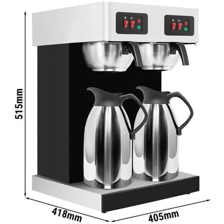 GGM Gastro Doppel-Filterkaffeemaschine - 2x 2 Liter - inkl. 2 Isolierkannen