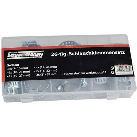 Brüder Mannesmann Slangklem M60026 Bundel-Ø (bereik) 7 tot 44 mm 1 set(s)