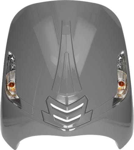 Voorkap met knipperlichten voor AGM VX50, BTC Riva new style Nardo grey