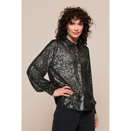 Cerise Blouse Donker Metallic