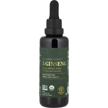 Rauw Kruidenextract™, 5 Ginseng, 59,2 ml (2 fl oz)