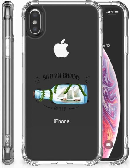 Apple iPhone Xs Max Stevig Bumper Hoesje Boho Bottle