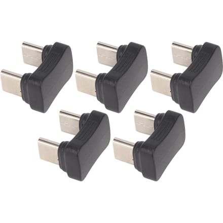5 Stuks Type C U Vorm Adapter Mannelijk naar Mannelijk 65W PD Snel Opladen 480Mbps Type C Adapter voor Mobiel