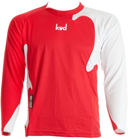 KWD Shirt Mills lm, mt XL, rood/wit