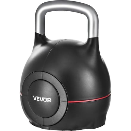 Kettlebell réglable avec 7 niveaux de poids 2/5/8/11/14/17/20 kg (Noir)