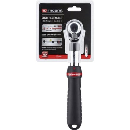 Facom SXL.161PB Telescoopratel met omschakelpal 1/2 (12,5 mm) 264 mm