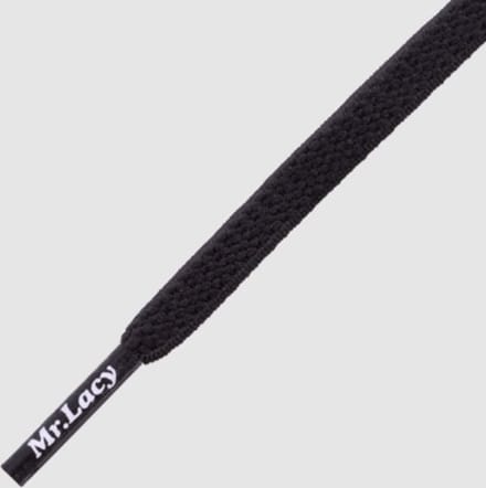 Mr. Lacy - Schoenveter - Flexies - Plat - Zwart  - Elastische veters - Lengte70 cm