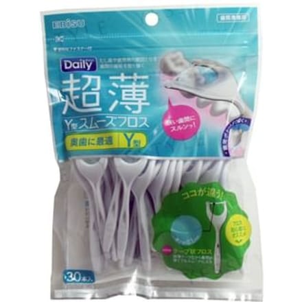 EBISU - Daily Ultra Thin Y-Shaped Smooth Floss 30 pcs