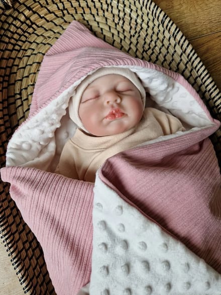 Baby Creaties - Wikkeldeken - Badcape baby - Army green