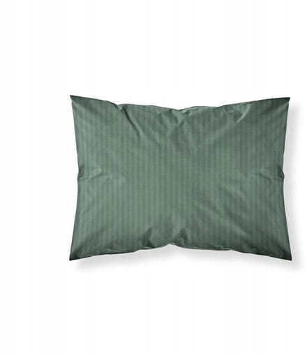 Kussenhoes Pure 70x80 Katoen Adamaszek Groen Gestreept