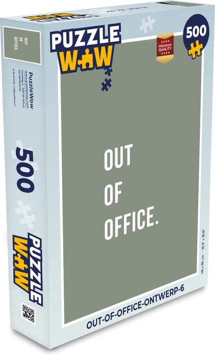 Puzzel Quotes - Out of office - Groen - Legpuzzel - Puzzel 500 stukjes