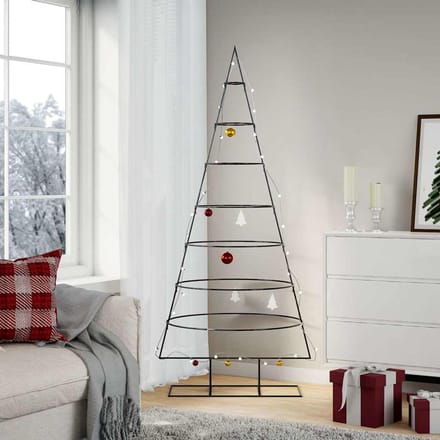 vidaXL - Kerstdecoratie - kerstboom - 180 - cm - metaal - zwart