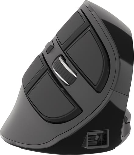 Natec Euphonie Verticale Muis - Draadloos - Bluetooth 5.0 - 2400 DPI - Zwart