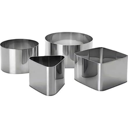Set van 18" roestvrijstalen gebaksringen Lacor