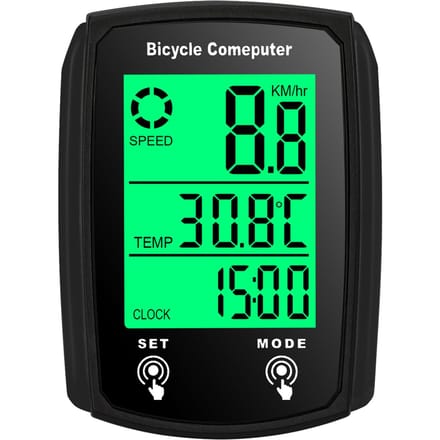 Bekabelde fietscomputer 19 functies Touch Bike Snelheidsmeter Kilometerteller Waterdichte fietscomputer met zwart