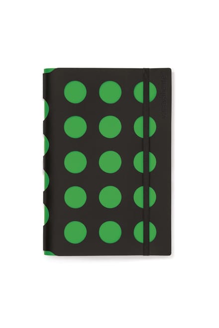 Vacavaliente - Notitieboek A5 Multi Dots - Gerecycled Leer - Groen