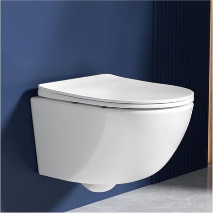 Wandcloset zonder spoelrand met softclose WC-bril