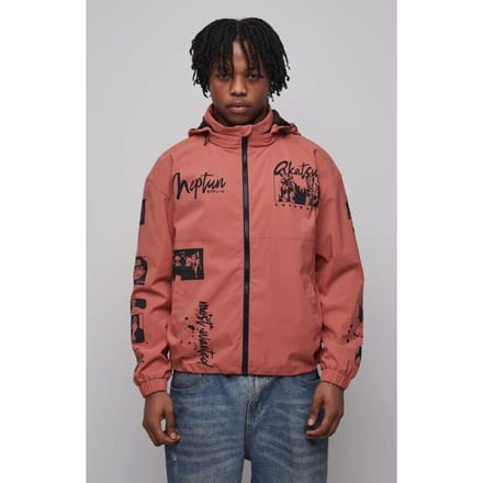 Naruto - Anime Windbreaker - Shippuden - M - voor Mannen - rood