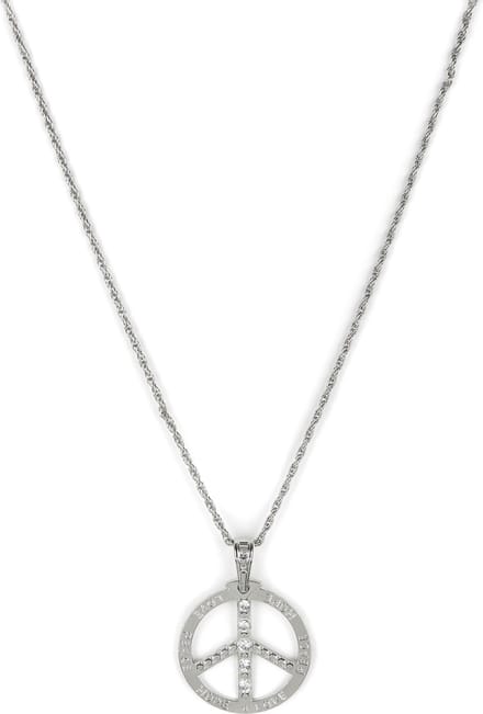 Vegaoo - Hippie peace and love ketting voor volwassenen