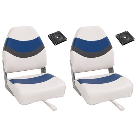 vidaXL - 4-delige - Bootstoelenset - met - hoge - rugleuning - inklapbaar