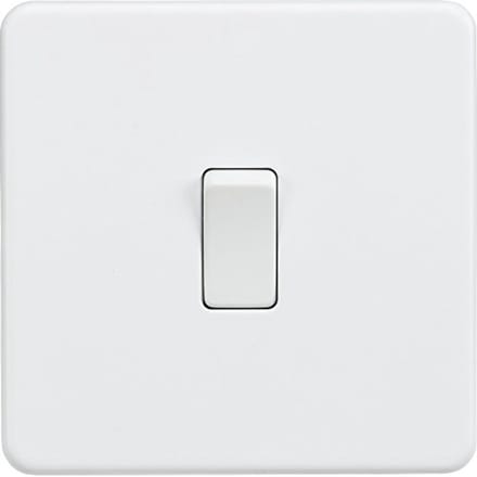 Schroefloze Lichtschakelaar 230V - Mat Wit - Modern Ontwerp