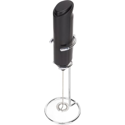 Handmelkopschuimer RVS Upgrade Elektrische Klopper Drankmixer met Beugel voor Koffie gray