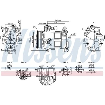 Airco-compressor NISSENS 890596