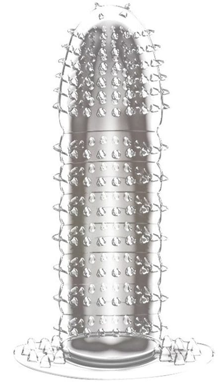 Nooitmeersaai - Penissleeve met bobbeltjes - Siliconen - Transparant - One-size