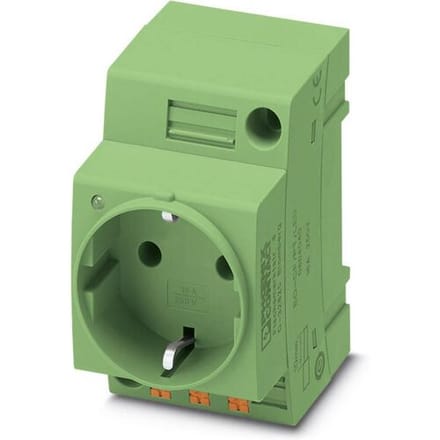 Contactdoos voor schakelkast Phoenix Contact EO-CF/PT/LED/GN Groen (l x b) 60 mm x 45 mm Piece