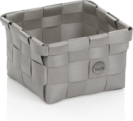 Mand, 15 x 15 cm, Polypropyleen, Zilvergrijs - Kela | Neo