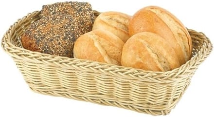 Buffetmand "economic", rechthoekig, 23x17xh8 cm, beige, set van 2 stuks