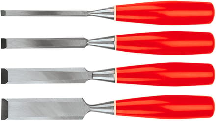 Top Tools - Houtsnijbeitelset - 6-24 mm - Ergonomische Houten Handgreep - Staal