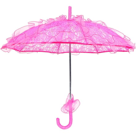 Parapluie de mariée pliable en dentelle, accessoire de performance unique pink