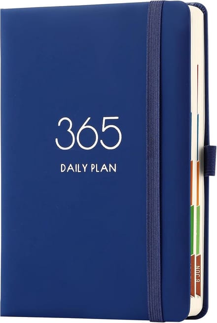Dagboek 2026 - Planner A5 - Dagelijks Plannen - Dag per pagina - A5 - Blauw