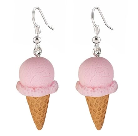 Fako Bijoux® - Oorbellen - IJsjes - Hoorntjes - Roze