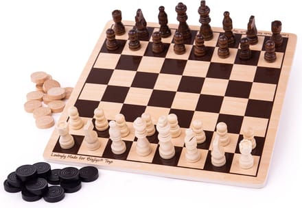 Spel - Dammen & schaken set