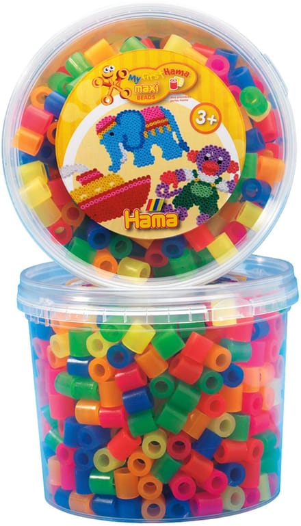 Hama Ironing Kralen Maxi in Tub-Neonmix (051) 600pcs.