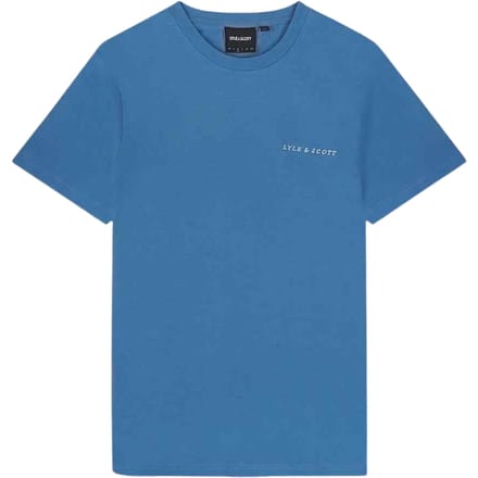 Lyle Scott geborduurd logo Riveria blauw T-shirt