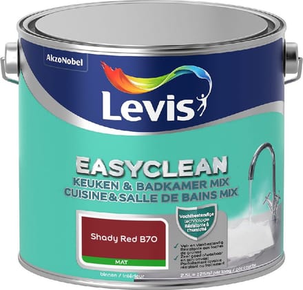 Levis - Easyclean Keuken & Badkamer Mix - Shady Red B70 - Mengverf - 2,5 L