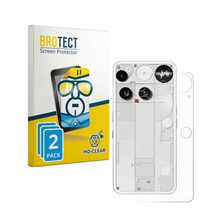 BROTECT - Screenprotector voor Nothing Phone (3) (Achterkant) - Folie Beschermfolie transparant 2 Stuks
